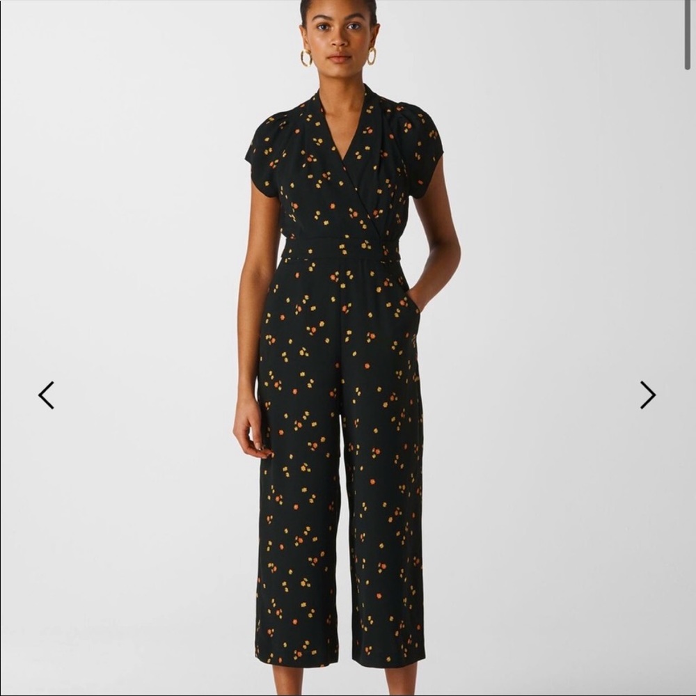 Whistles Black and Orange Jumpsuit